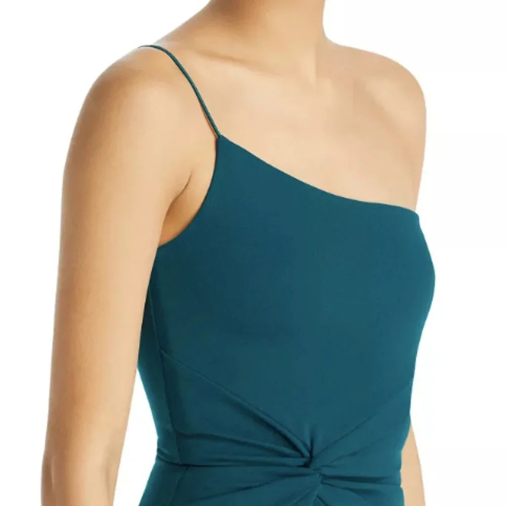 Nookie Lust Teal One-Shoulder Full Length Dress Size XS - Picture 3 of 6